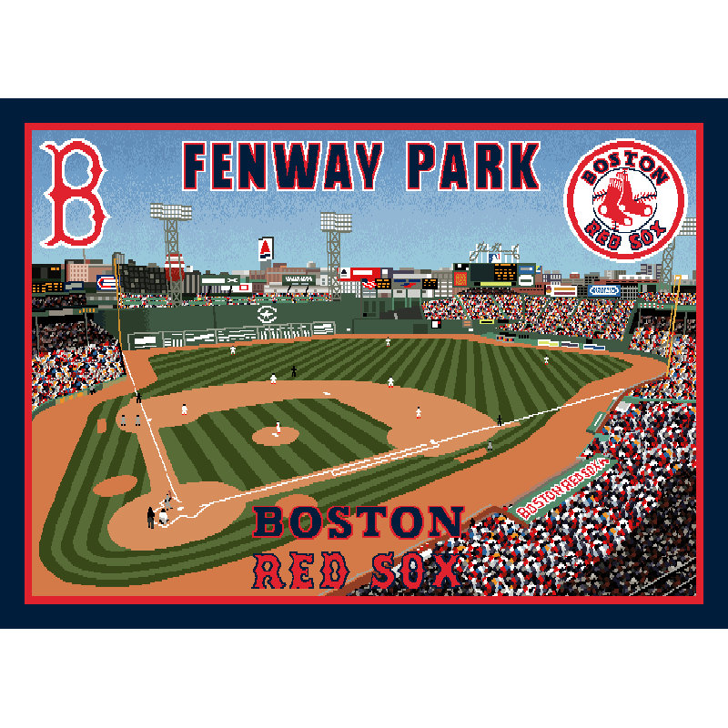 Hand Woven Throw Blanket, Fenway Park Stadium