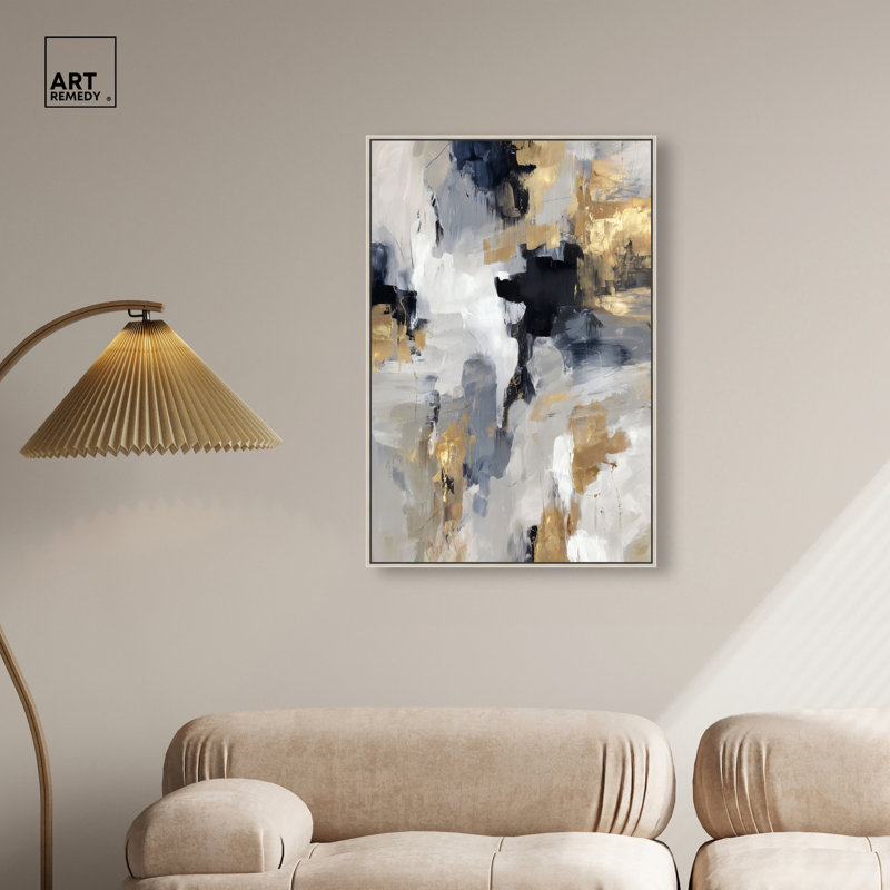 Golden Slumber I, impression sur toile encadrée par Art Remedy, cadre argenté, 24 x 36, H 37 po x l 25 po