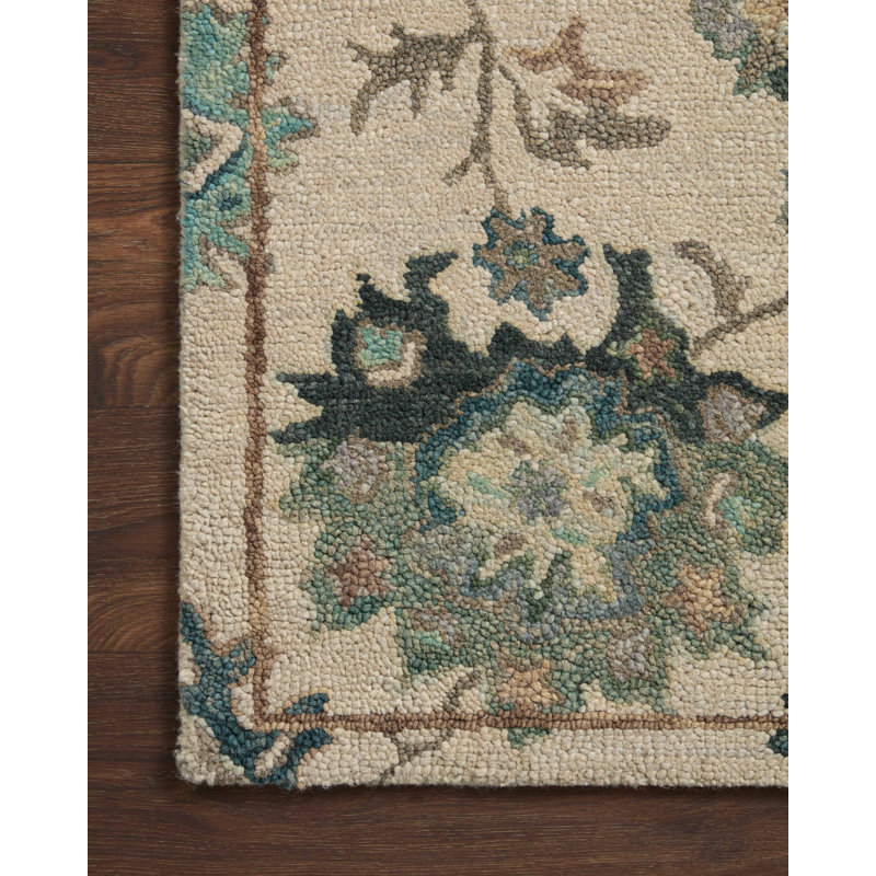 Kraker Wool Floral Indoor Rug, Runner 2' x 5'