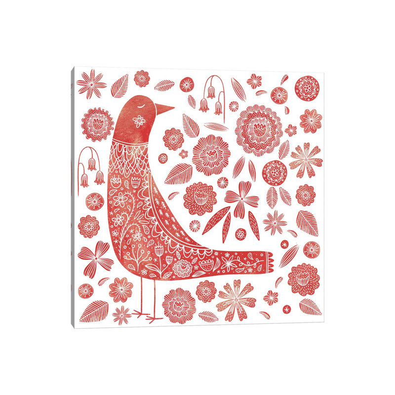 Nordic Bird by Nic Squirrell - Wrapped Canvas Gallery-Wrapped Canvas Giclée, 12" H x 12" W, Wrapped Canvas