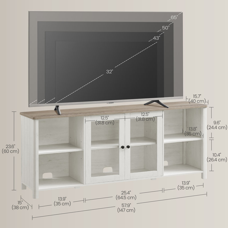 Arainn TV Stand for TVs up to 65" with Open Shelves