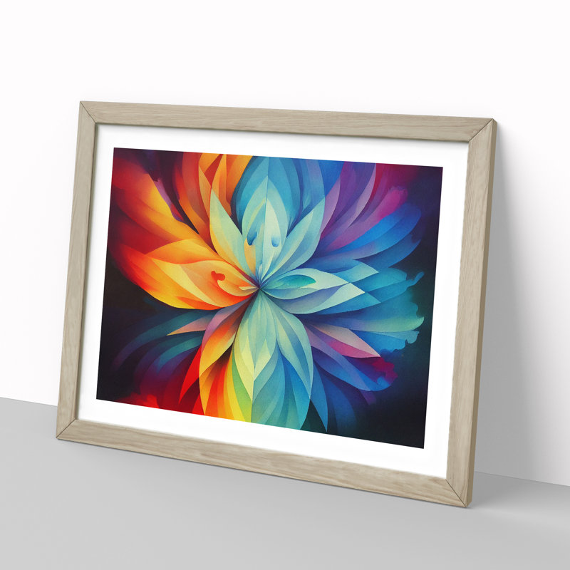 Fractal Abstract Vol.2 - Single Picture Frame Painting, 34cm H x 46cm W x 2cm D, Oak
