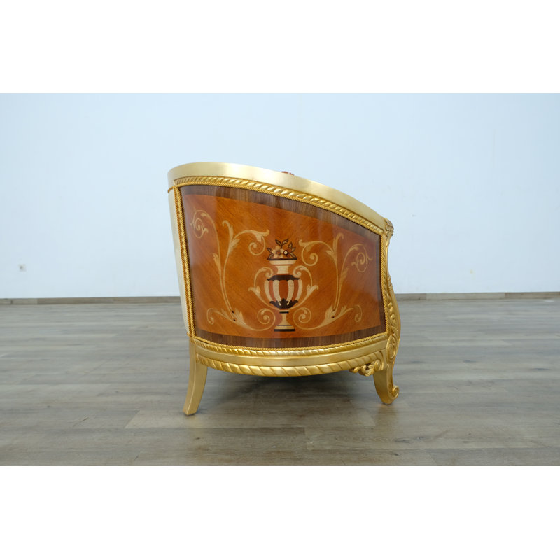 Sofa, Gold, 44.5" H x 105" W x 37.5" D
