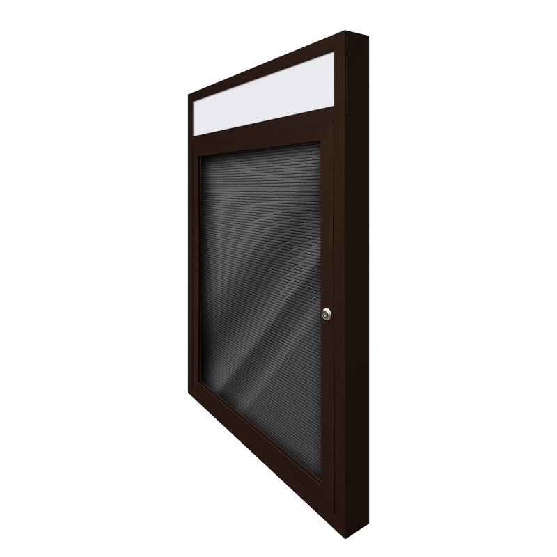 AARCO No Felt Metal Letter Board, Bronze Anodized, One, 48" H x 36" W