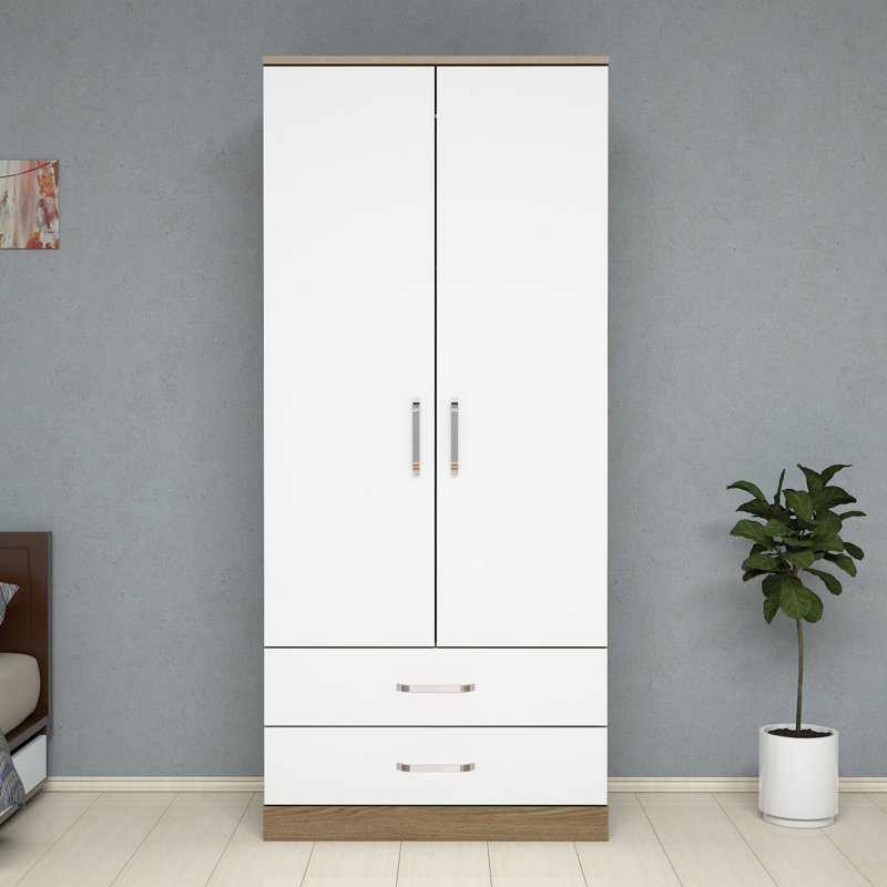Armoire Carsonhill, Brun / blanc