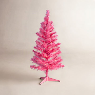 Tinsel 3' Pre-Lit Pine Christmas Tree