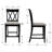 X-Back Solid Wood Fabric Upholstered Bar & Counter Stool With Footrest-1877924077