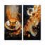 Abstrait «Aromes Coffee Dream» - ensemble de salon mural café et thé-102570248-102570251