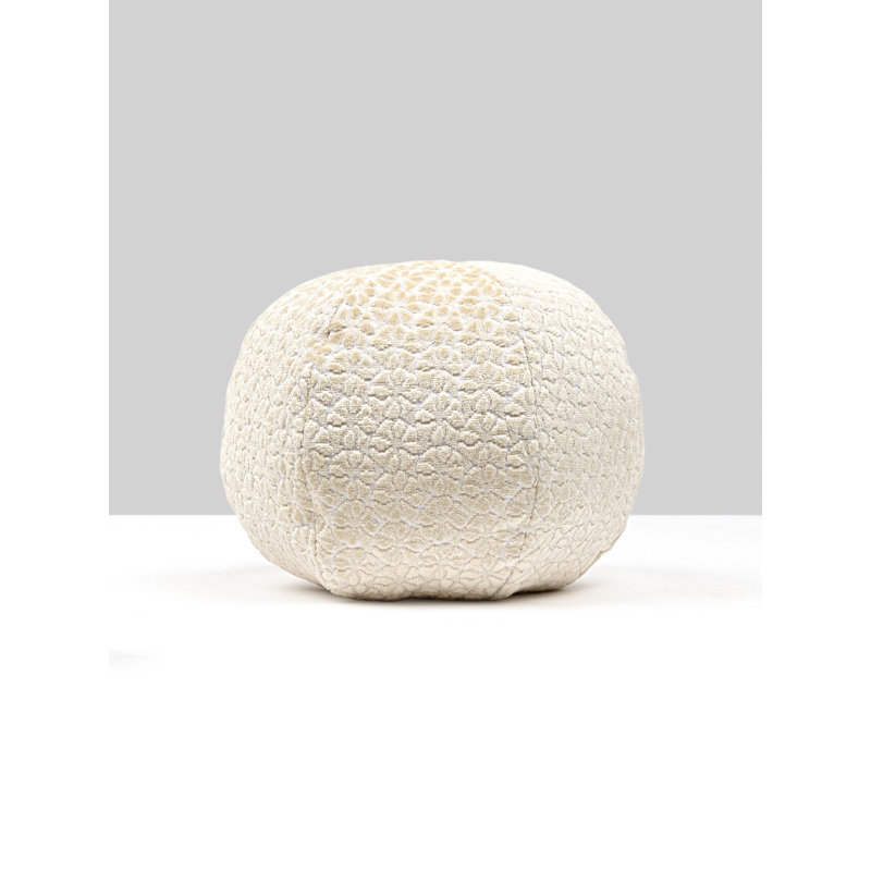 Circular Pillow Cover & Insert, Ivory