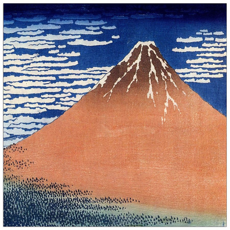 Hokusai - Wrapped Canvas Painting, 100cm H x 100cm W x 1.8cm D