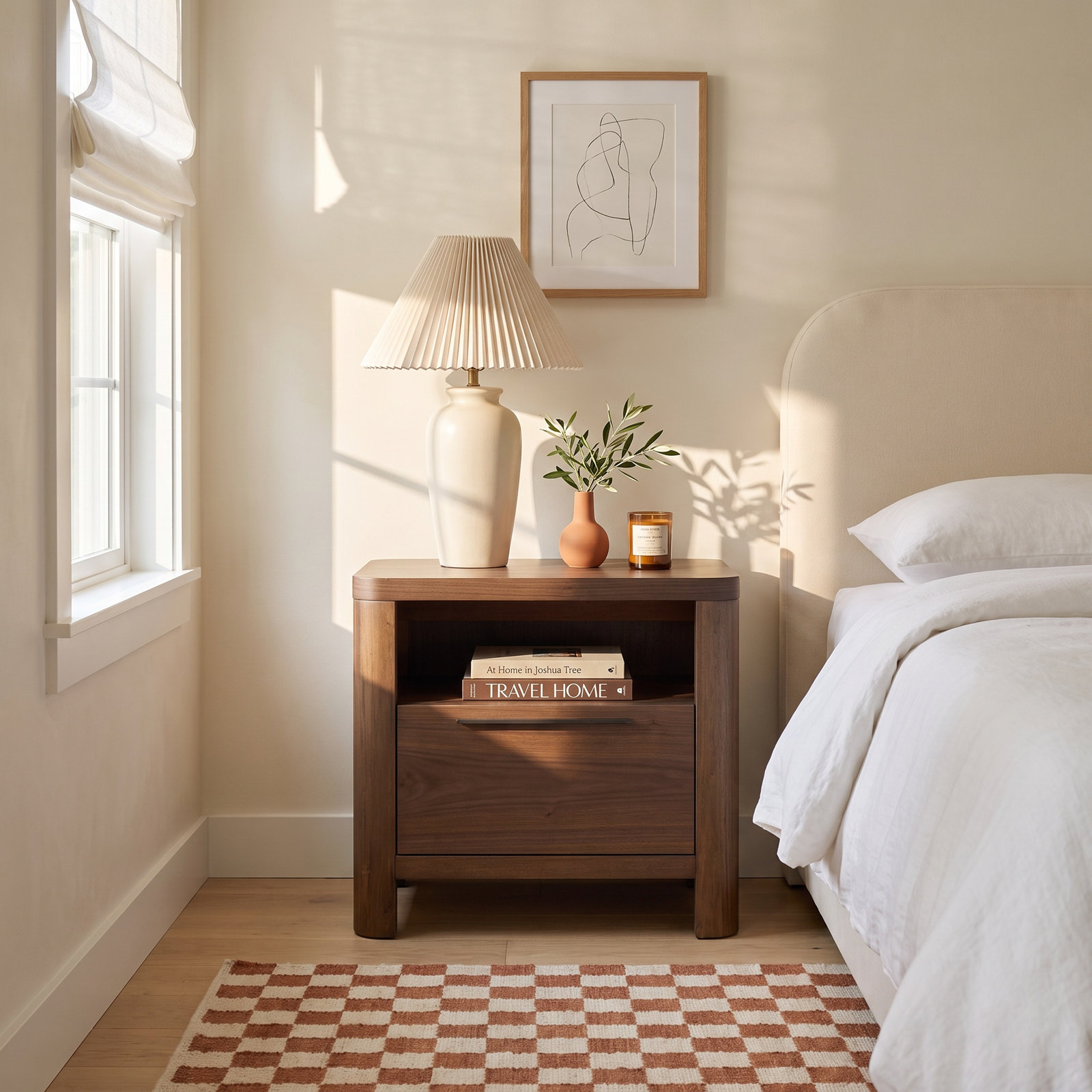 Marica Walnut Nightstand
