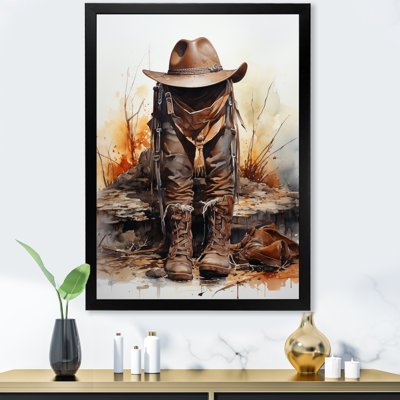Yushua " Minimalism Cowboy Hat And Boot I "