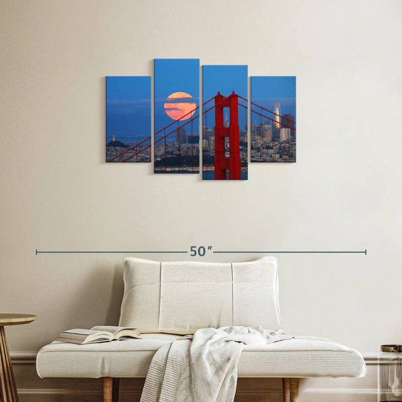 Lilie Golden Gate Moonrise, 22'' H x 36'' W