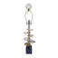 Lampe de table fendue en agate fumée D14 x 29,5 po avec base en marbre