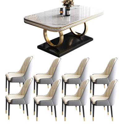 Italian style luxury rectangular dining table sets