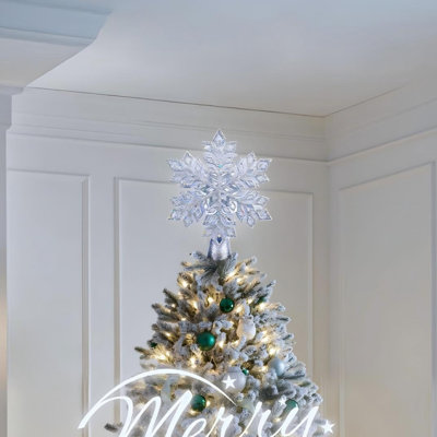 Elegant Hexagonal Led Snowflake Tree Topper
