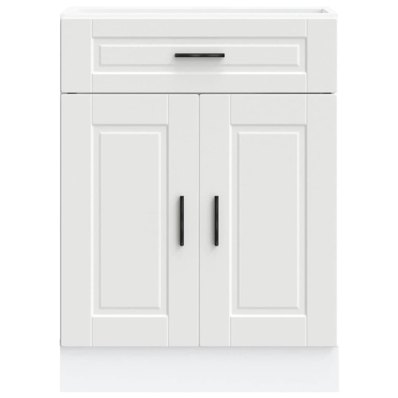 Latitude Run Kitchen Corner Base Cabinet Porto Engineered Wood, White