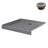 Streamline 36 in. x 36 in. Alcove Acrylic Shower Base in Matte Grey with Center Drain, Drain Included-118934331