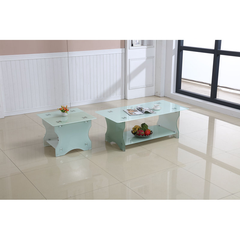 Corda Sled Coffee Table, White