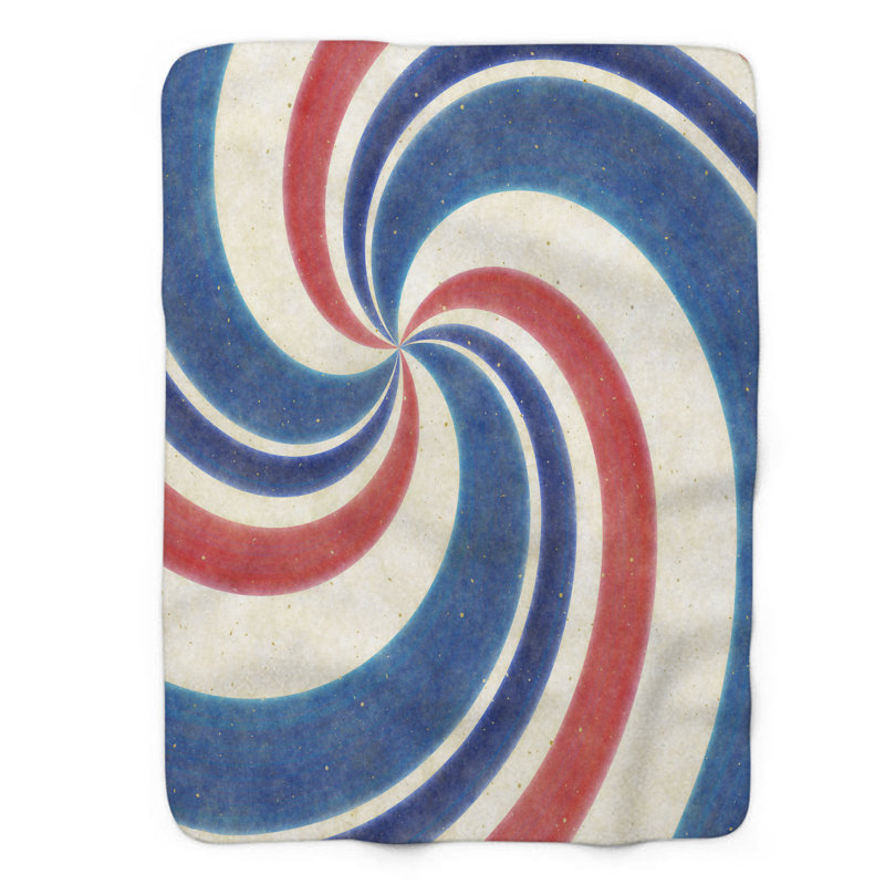 Funky Whirl - 1 Piece Blanket, Queen
