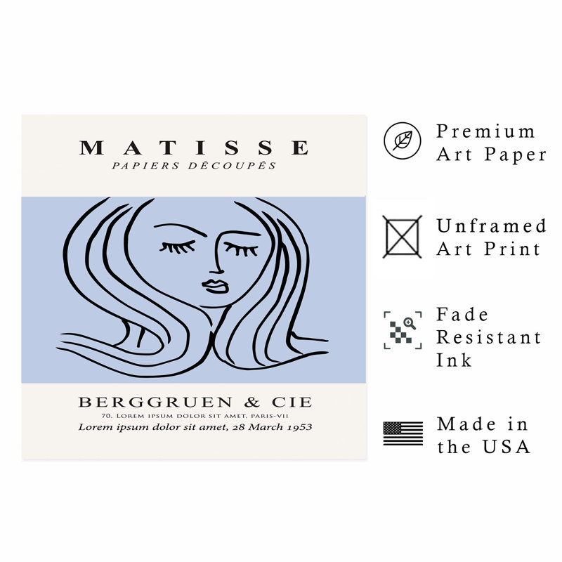 People and Portraits Matisse, H 16 po x l 16 po