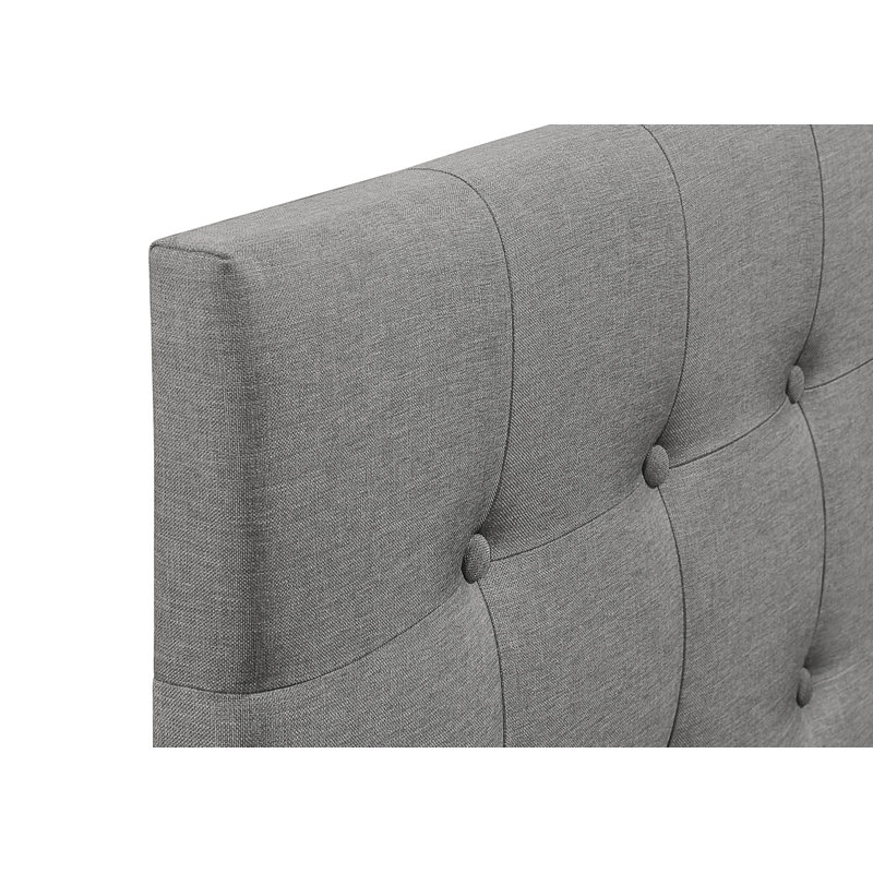 Tête de lit tapissier Richey, Gris, Grand