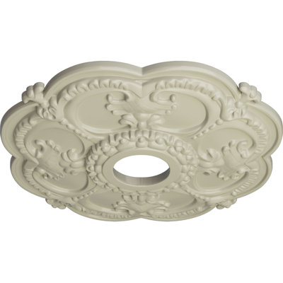 Endurathane Rotherham Ceiling Medallion, 18"OD x 3 1/2"ID x 1 1/2"P (Fits Canopies up to 3 1/2"), Hand-Painted Clear Yellow Finish