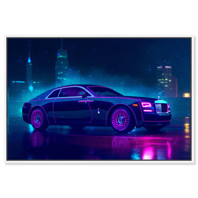 «Neon Luxury Car Neon City Art Prints Art» par Notoriart