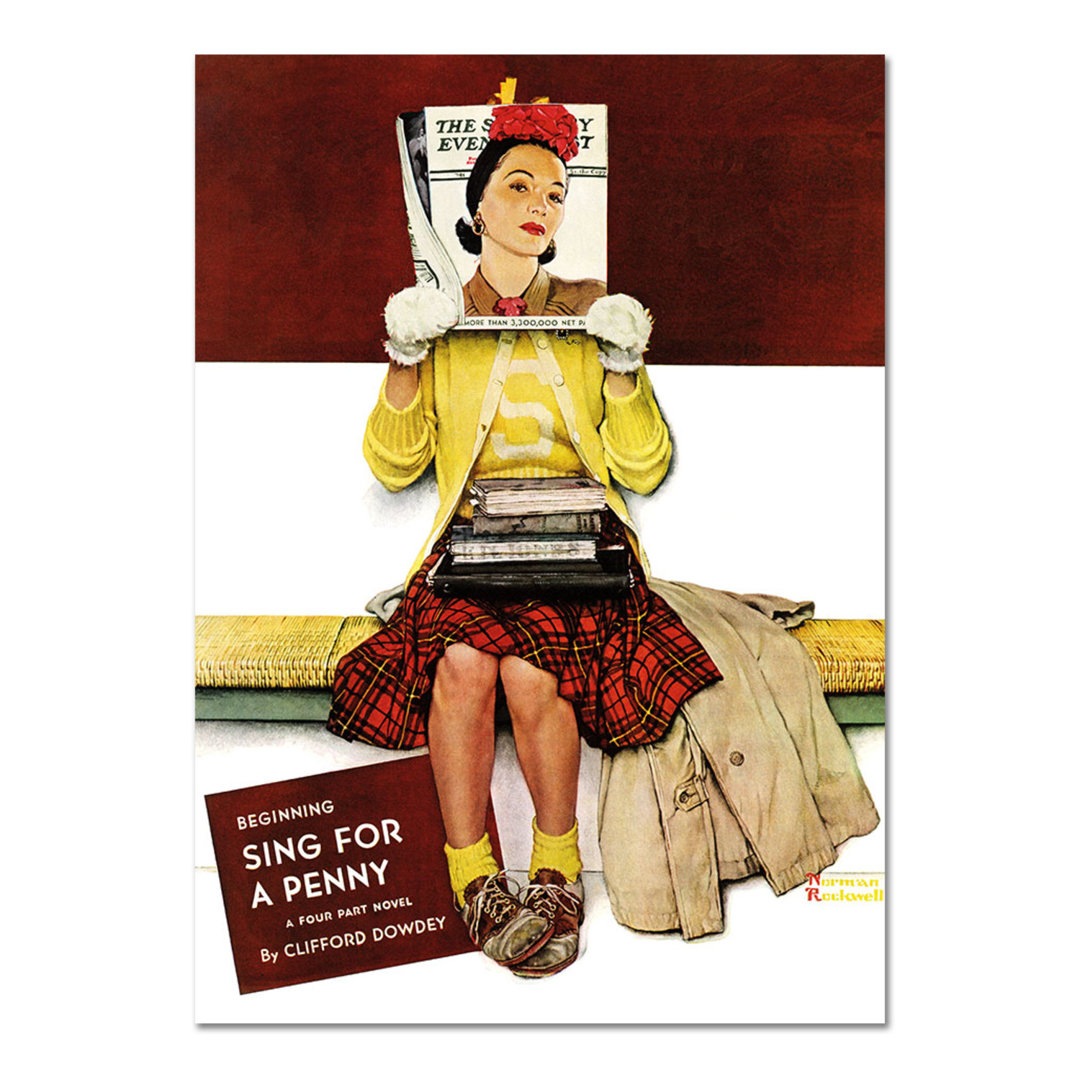 Acrylbild Cover Girl von Norman Rockwell