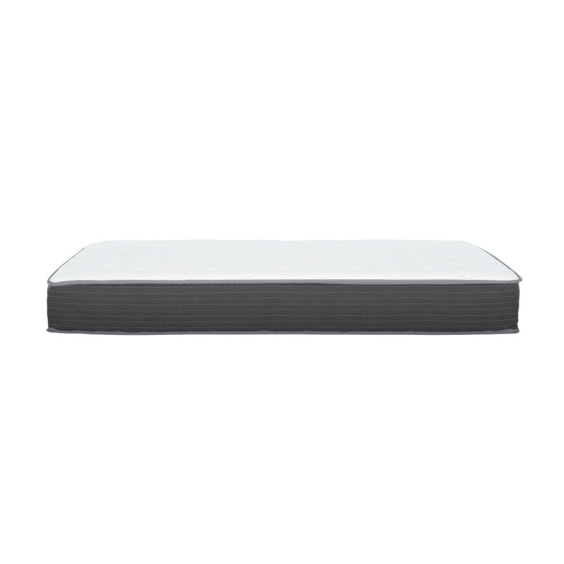 8 po Matelas ensaché à ressorts ensachés, matelas en mousse viscoélastique gélifiée, blanc / gris, 8.07"