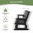 HIPS Patio Glider with Cup Holders, Durable Poly Lumber Material, All-Weather Resistant, Horizontal backrest and Deep Contoured Seat, Heavy Duty 900 LB-1548018696