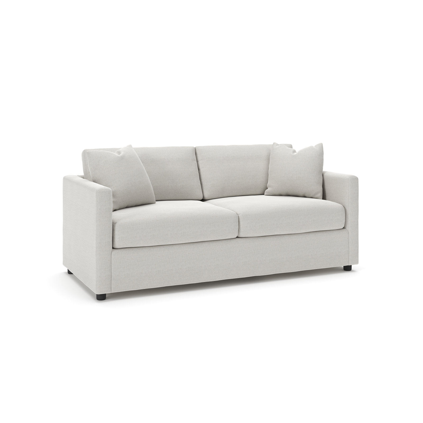Godwin 75'' Upholstered Sleeper Sofa, Drusky Ivory Sustain® Basketweave