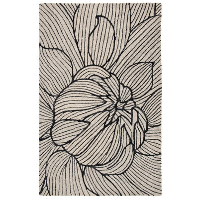 Courtenay 451 Area Rug In Black / Ivory