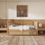 Lit de jour simple en rotin de style traditionnel avec lit gigogne simple