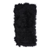 Sheepskin Area Rug in Black