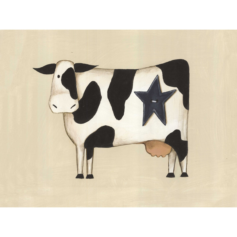 Vache heureuse, H 12 po x l 16 po x P 1,25 po