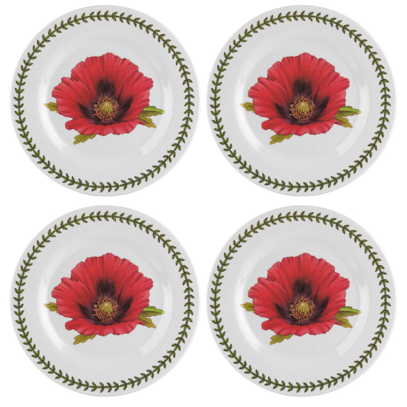 S/4 MELAMINE SALAD PLATES 8"