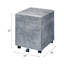 Classeur à 3 compartiments de rangement, couleur argent, 5 roulettes, armoire en bois avec faux béton, structure de cas