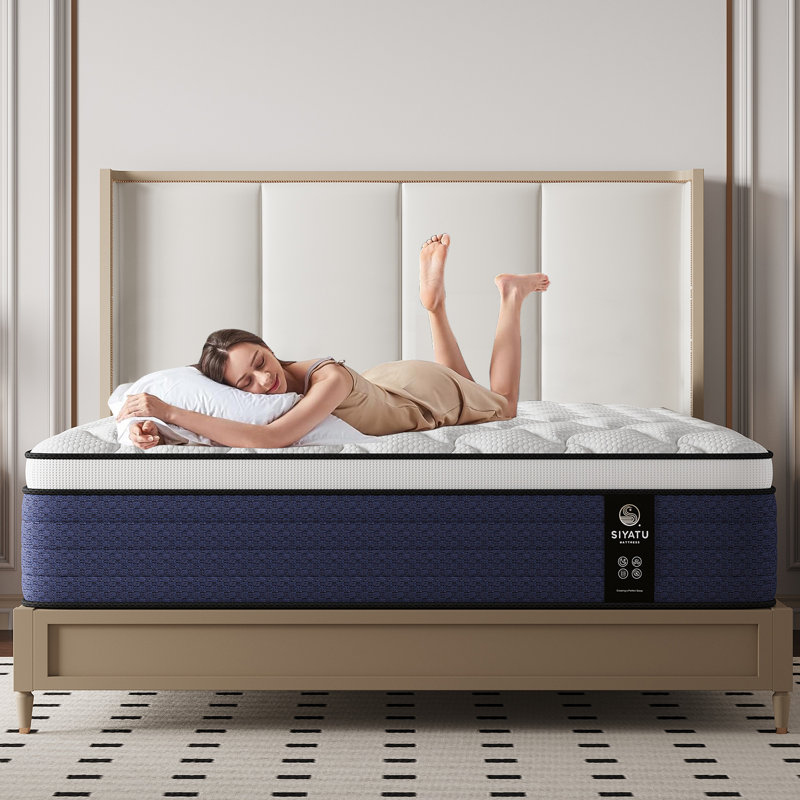 Luxury Medium Hybrid Innerspring Mattress In A Box, Individual Pocket Springs &  High-Density Foam For Motion Isolation & Deep Sleep