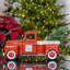 Décoration camion rouge en métal-1079026872