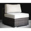 Armless Outdoor Seating - 2 Chairs 4 Comfortable Foam Filled Cushions, All-weather , Medium Firmness, Machine-washable Covers Sectional Firmness