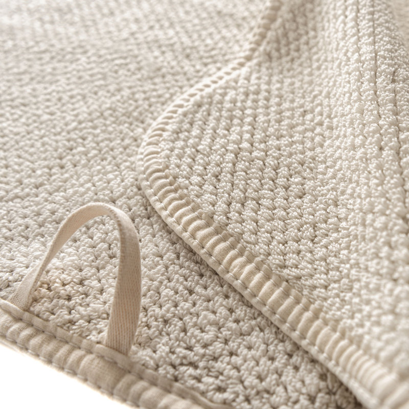 Bee Waffle Waffle Bath Towel, Fog