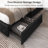 Upholstered Bed Frame with Drawer Storage-380821006-370691892