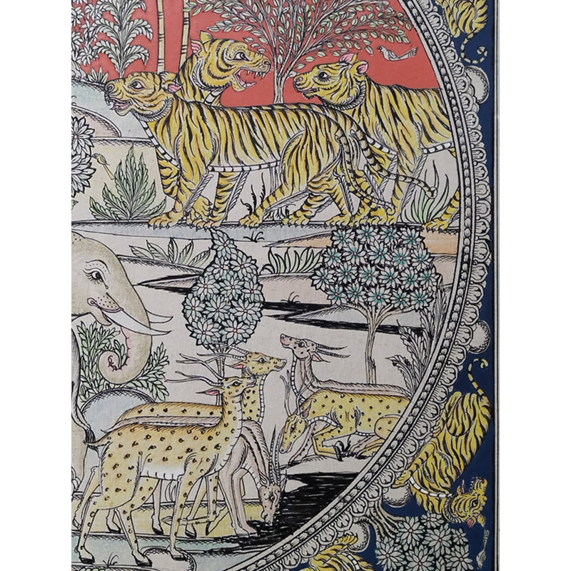 Unity Of Wildlife | Natural Colour On Handmade Sheet | By Rakesh Kumar