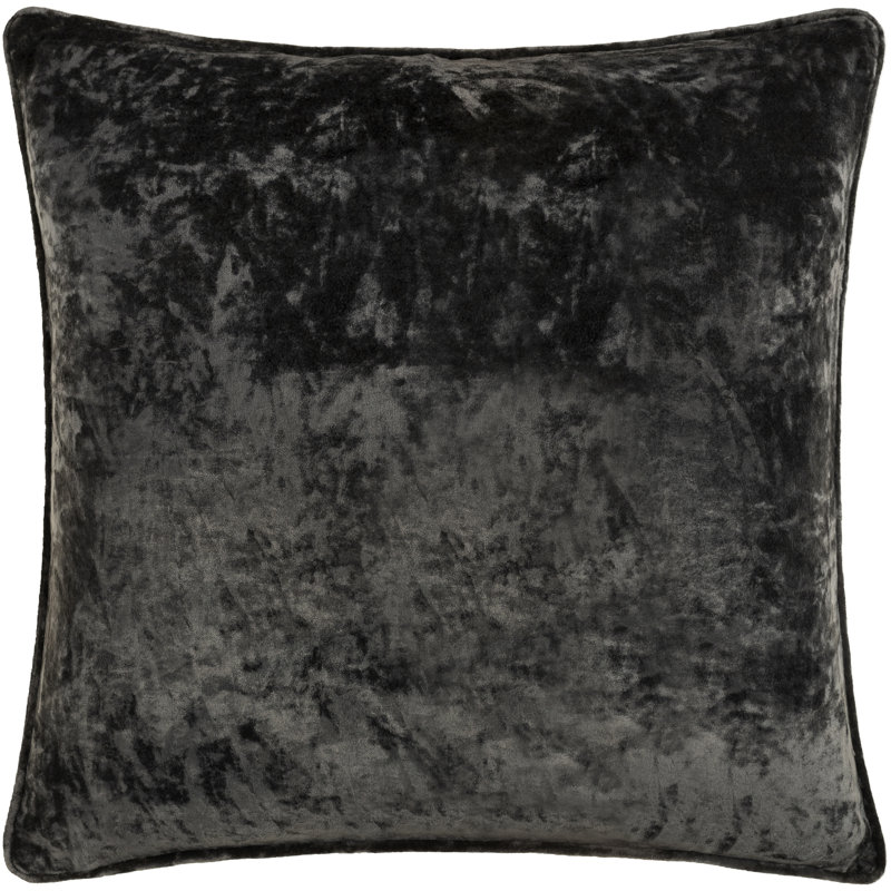 Housse de coussin Velvet Mood, Bleu, 18" x 18", Polyester/ Bourre en polyester