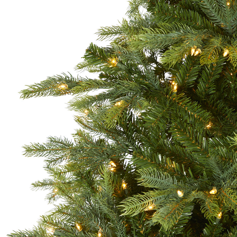 Lighted Artificial Spruce Christmas Tree, 8' H