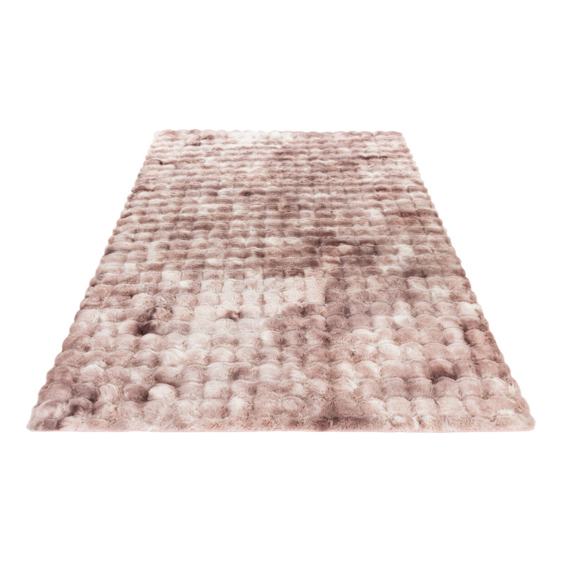 Camouflage Abstract Hand Tufted Area Rug, Rectangular 40 x 60cm, Pink