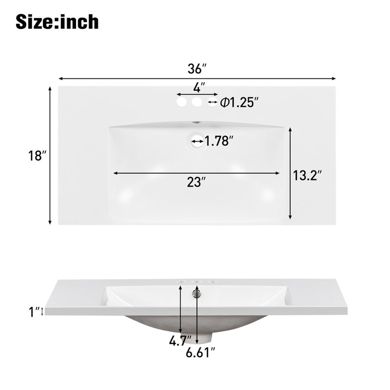 Single Bathroom Basin Sink
