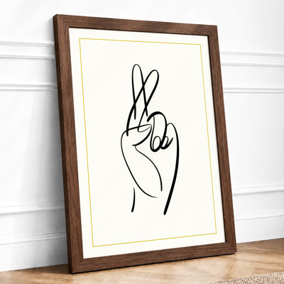 Peace Sign Minimalist - Framed Print