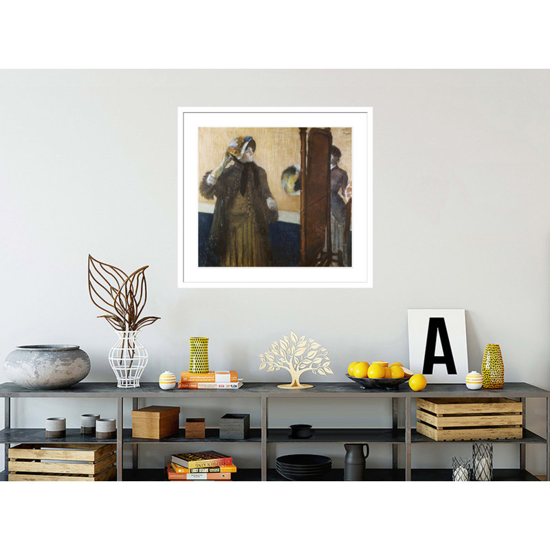 «At the Milliner's» par Edgar Degas, impression giclée encadrée, H 33,5 po x l 36,14 po